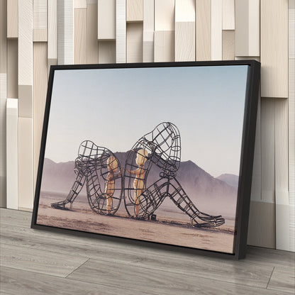 Two People Turning Their Backs by Alexander Milov Canvas Art - Modern Decor