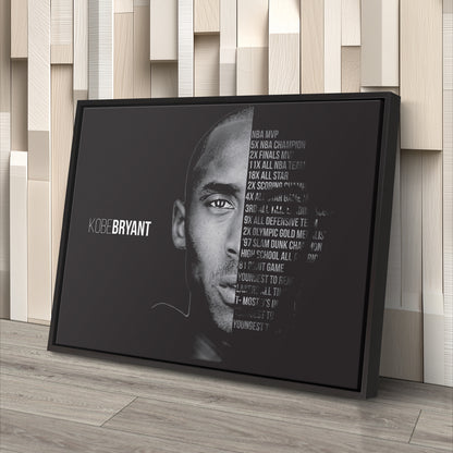 Black Mamba Career Kobe Bryant Canvas Wall Art – Basketball Legend Print