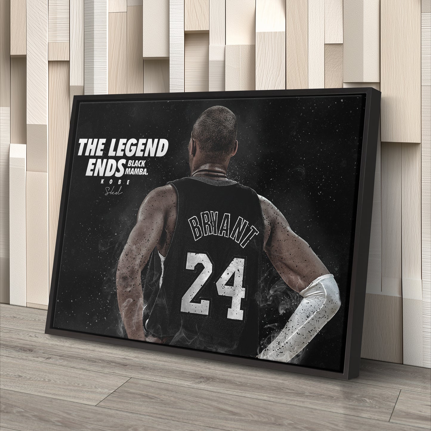 Kobe Bryant Black Mamba Legend Canvas Wall Art – NBA Basketball Star