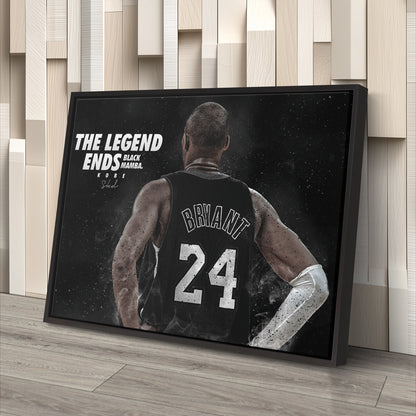 Kobe Bryant Black Mamba Legend Canvas Wall Art – NBA Basketball Star