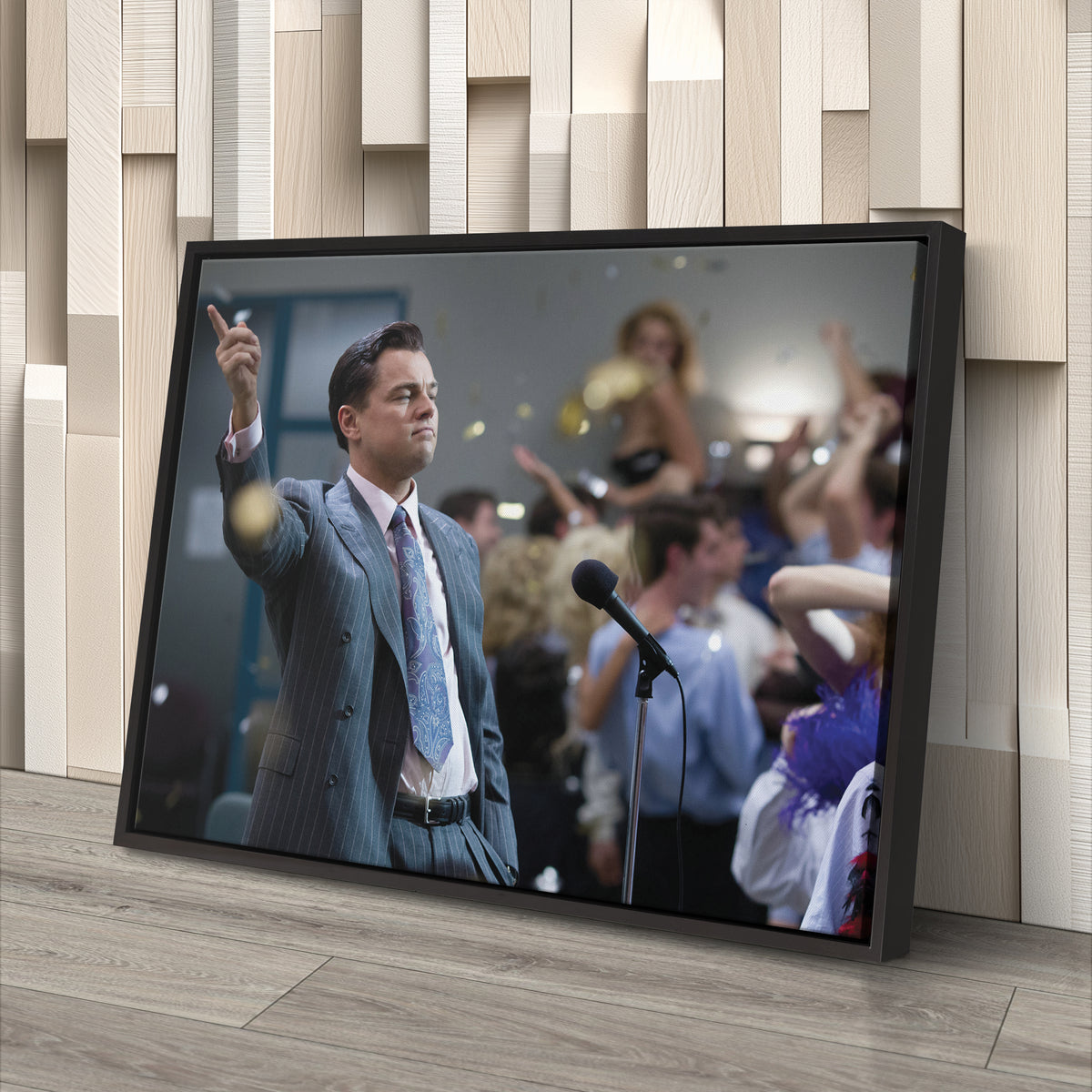 The Wolf of Wall Street Leonardo DiCaprio Canvas Wall Art – Legendary Movie Character Decor