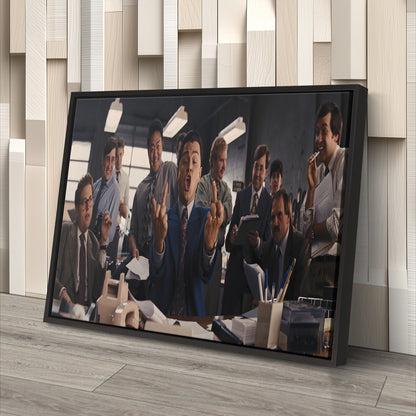 The Wolf of Wall Street 'Middle Finger' Poster – Canvas Print Wall Art Home Decor