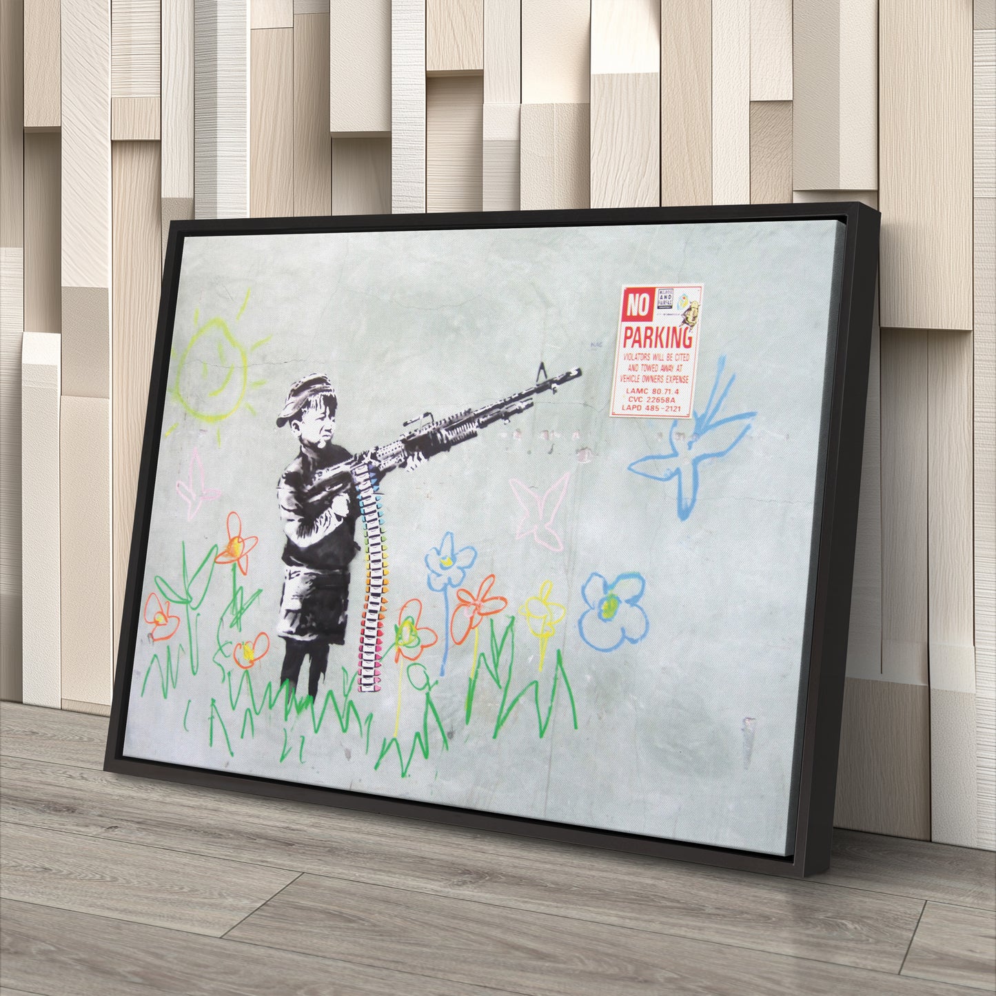 Banksy 'Soldier Boy' Canvas Print - Framed Wall Art