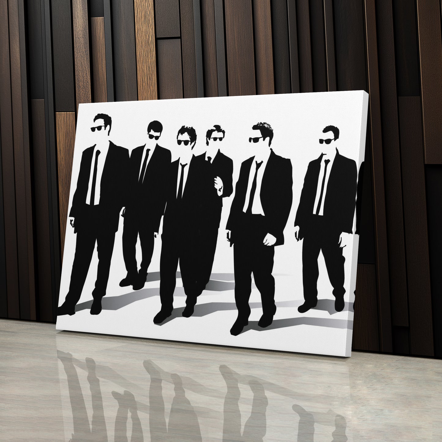 Reservoir Dogs Illustration Canvas Art – Cult Movie Icon Decor
