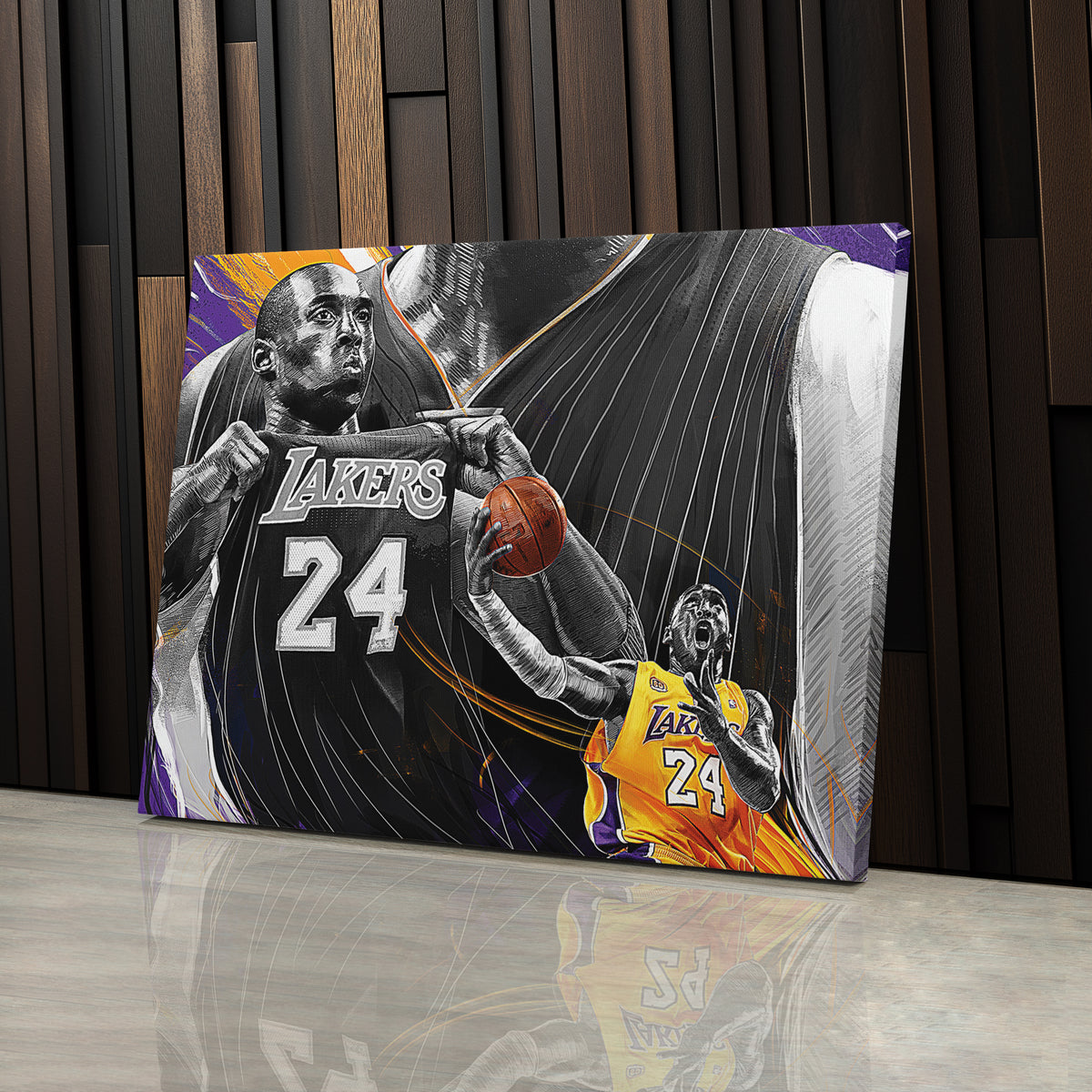 Kobe Bryant Lakers Canvas Wall Art – Mamba Mentality Home Decor
