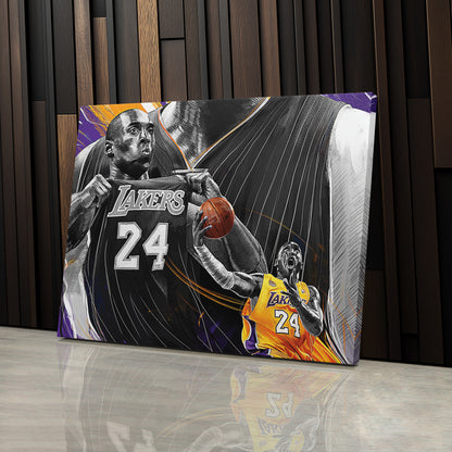 Kobe Bryant Lakers Canvas Wall Art – Mamba Mentality Home Decor