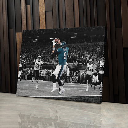 Nick Foles Super Bowl LII Philly Special Canvas Art - NFL Wall Decor