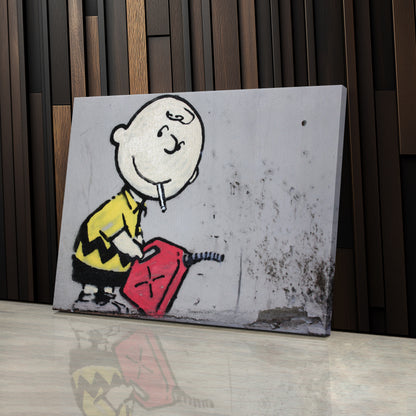 Banksy 'Gas and Smoke' Canvas Print - Framed Wall Art