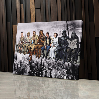 Star Wars Lunch Atop a Skyscraper Canvas Wall Art
