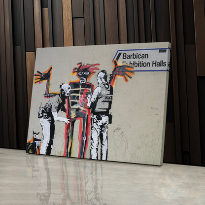 Banksy x Basquiat 'Installer' Canvas Print - Framed Wall Art