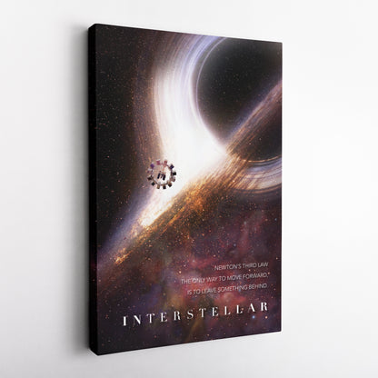 Interstellar Movie Poster Canvas Wall Art Decor - Cosmic Sci-Fi Art