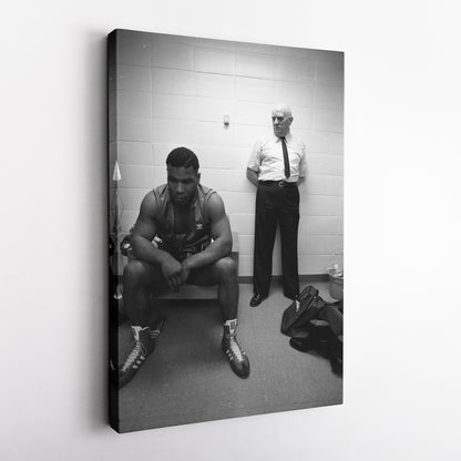 Mike Tyson Boxing Black and White Canvas Art – Boxing Champion Decor