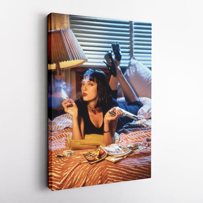 Pulp Fiction Uma Thurman Canvas Wall Art – Iconic Movie Star Decor