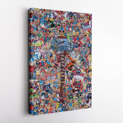 The Mighty Thor Poster Canvas Art - Marvel Comics Wall Decor