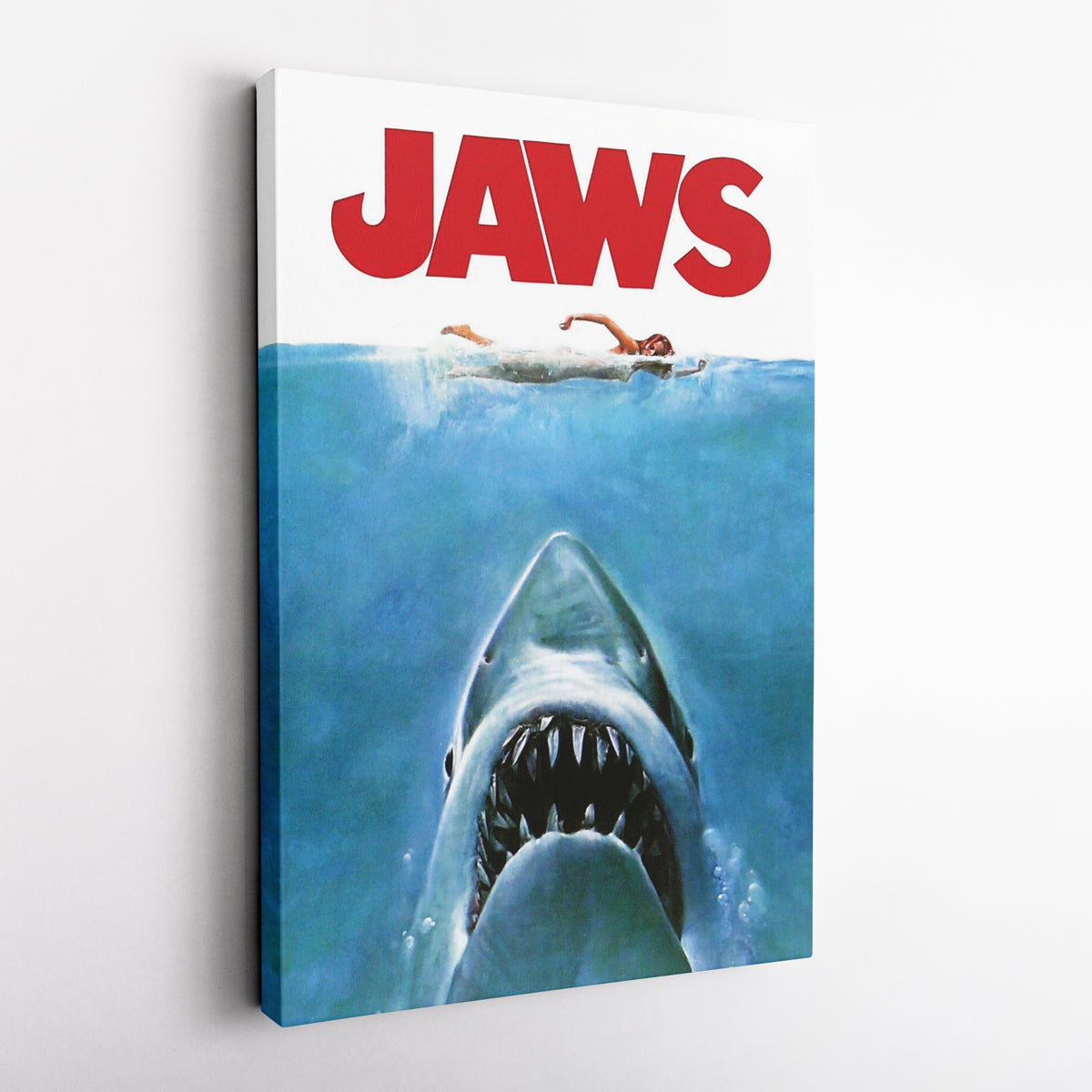 The Jaws Movie Poster Canvas Art - Classic Horror Wall Decor Print