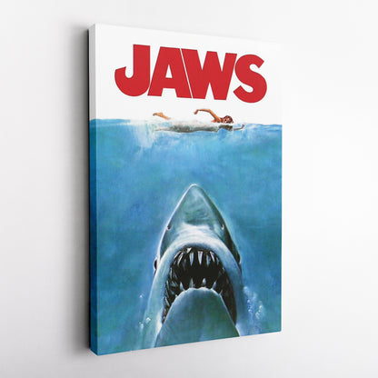 The Jaws Movie Poster Canvas Art - Classic Horror Wall Decor Print