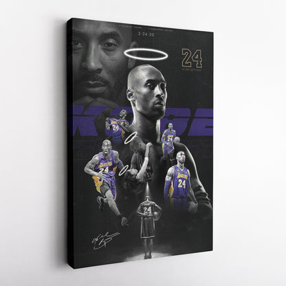 Mamba Out Kobe Bryant 2-24-20 Basketball Canvas Art – A Lasting Tribute