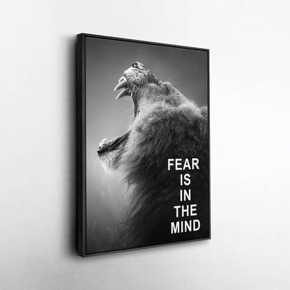 Lion Motivational Quote Canvas Wall Art Decor - Inspirational Wall Art for Home