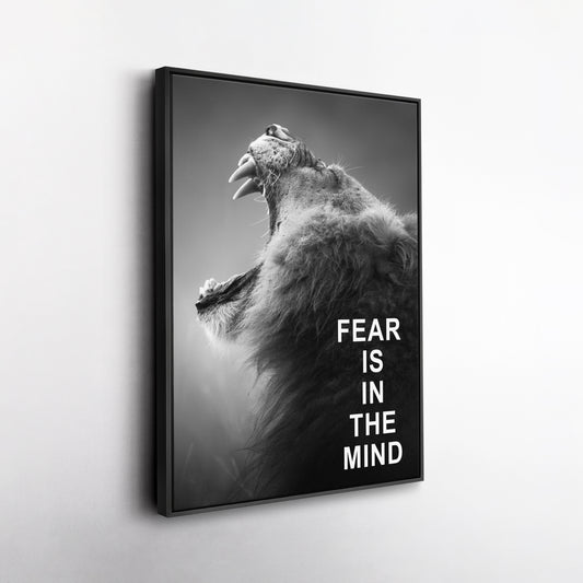 Lion Motivational Quote Canvas Wall Art Decor - Inspirational Wall Art for Home