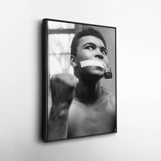 Muhammad Ali Boxing Silent Canvas Art – Legendary Fighter Decor