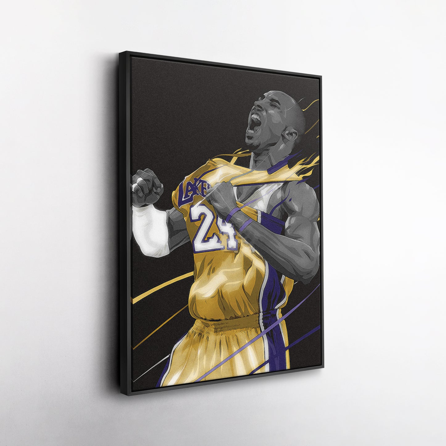Kobe Bryant Black Mamba Career Canvas Wall Art – Iconic Moments Decor