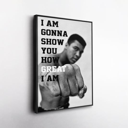 Muhammad Ali Quote Canvas Wall Art – Boxing Icon Decor