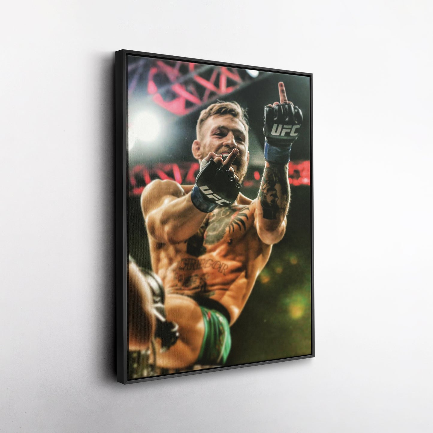 Conor McGregor Middle Finger Canvas Wall Art Decor - Bold UFC Art