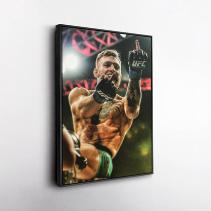 Conor McGregor Middle Finger Canvas Wall Art Decor - Bold UFC Art