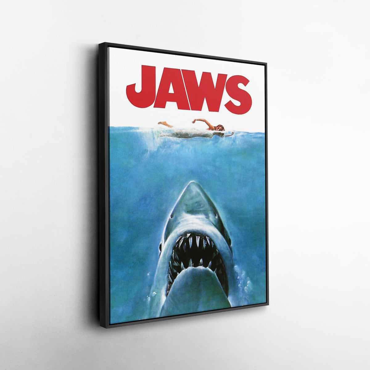 The Jaws Movie Poster Canvas Art - Classic Horror Wall Decor Print