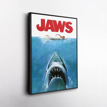 The Jaws Movie Poster Canvas Art - Classic Horror Wall Decor Print