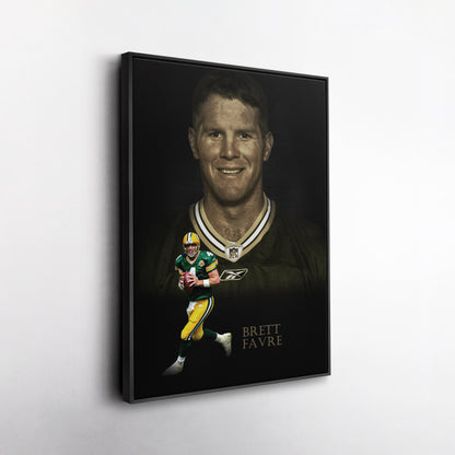 Brett Favre Green Bay Packers NFL Legend Canvas Wall Art – Football Art