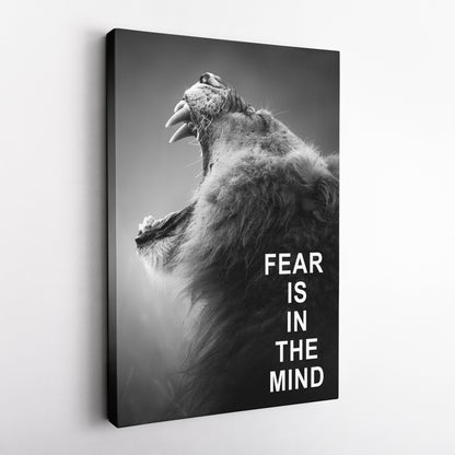 Lion Motivational Quote Canvas Wall Art Decor - Inspirational Wall Art for Home