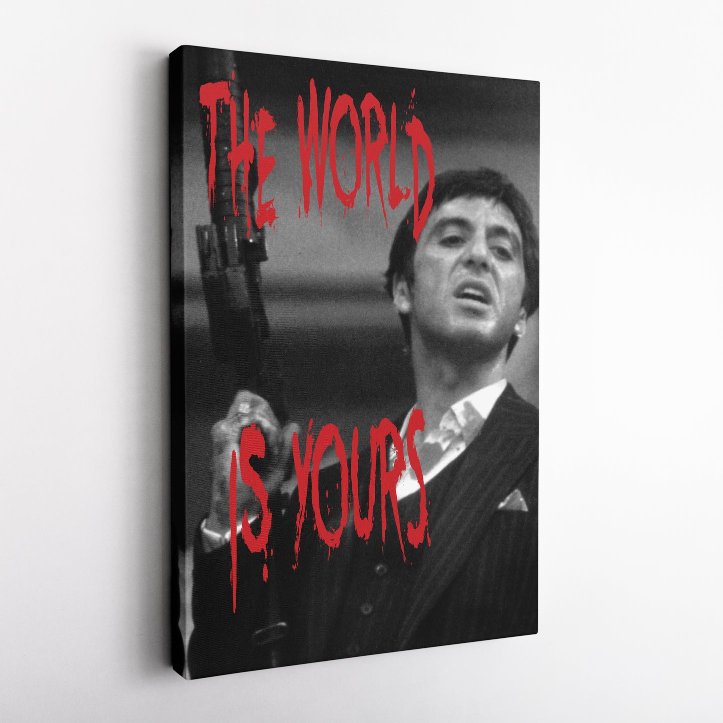 Scarface Tony Montana Quote Canvas Wall Art – Legendary Film Character Decor
