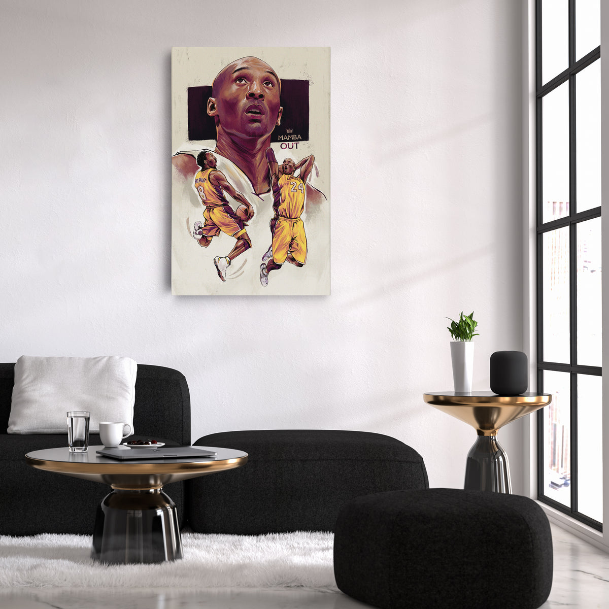 Mamba Out King Kobe Bryant Canvas Art – A Tribute to a Basketball Icon