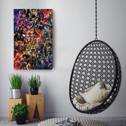 The Avengers Marvel Universe Canvas Art - Superhero Wall Decor Print