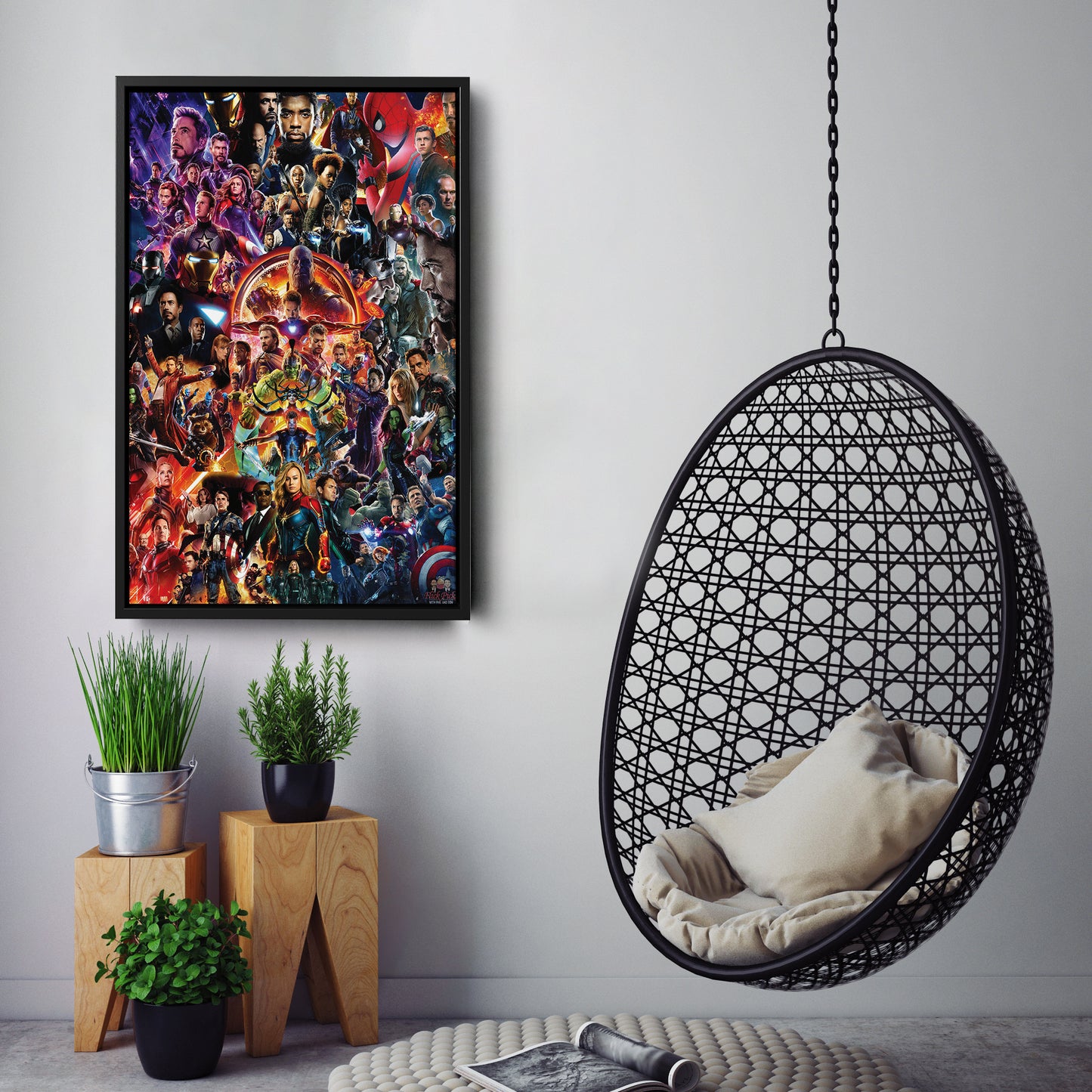 The Avengers Marvel Universe Canvas Art - Superhero Wall Decor Print