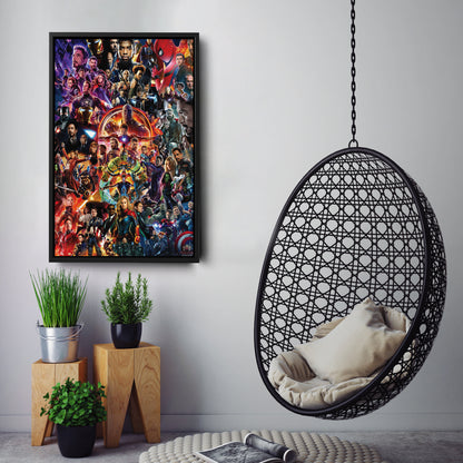 The Avengers Marvel Universe Canvas Art - Superhero Wall Decor Print