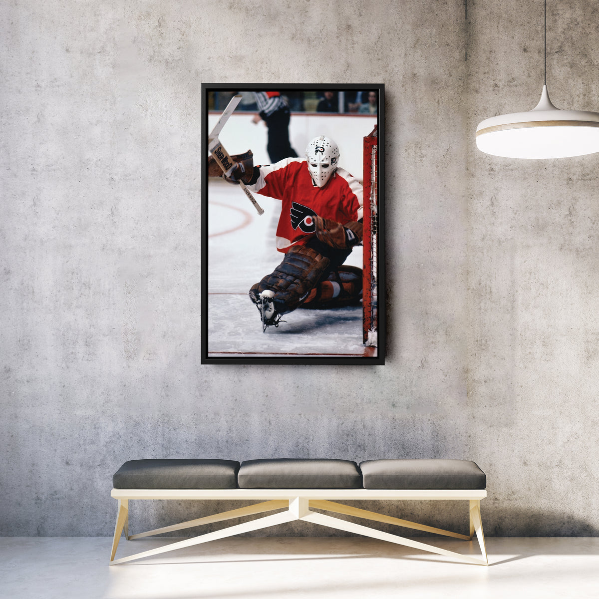 Bernie Parent Philadelphia Flyers Canvas Print – NHL Goalie Wall Art