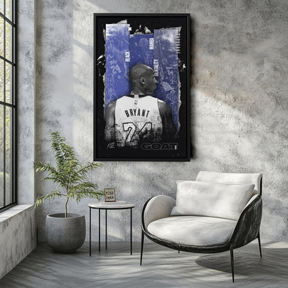 Black Mamba Mentality Kobe Bryant Canvas Art – Inspirational Wall Decor