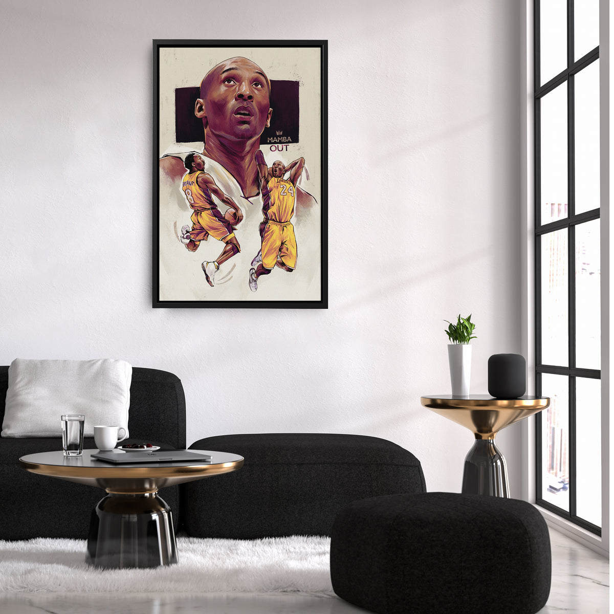 Mamba Out King Kobe Bryant Canvas Art – A Tribute to a Basketball Icon