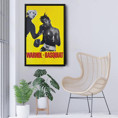 Warhol vs Basquiat Poster – Pop Art Canvas Wall Art Decor