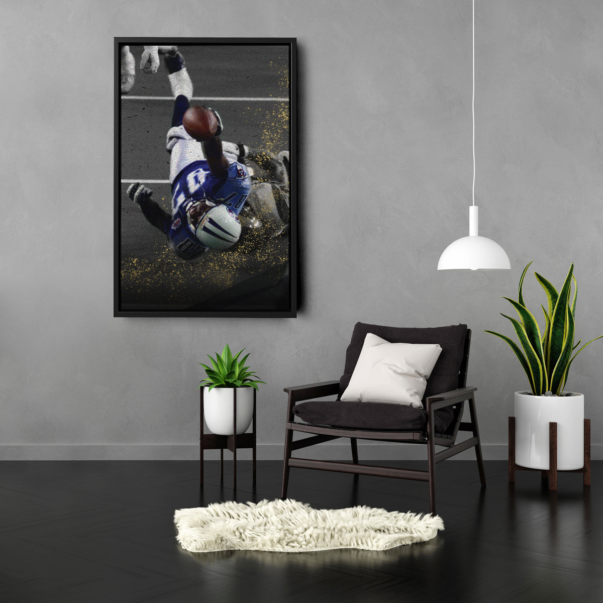 The Tackle Rams vs. Titans Canvas Art - NFL Football Wall Decor Print