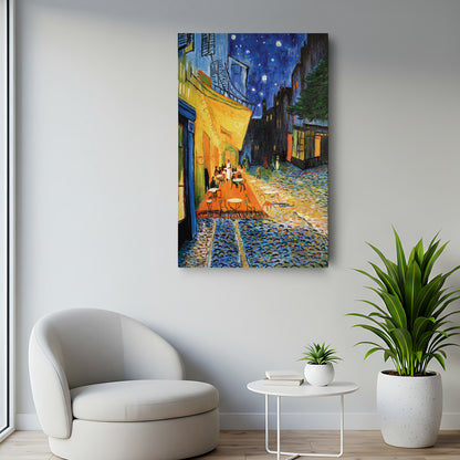 Vincent Van Gogh's Cafe Terrace at Night Canvas Art - Famous Painting Decor