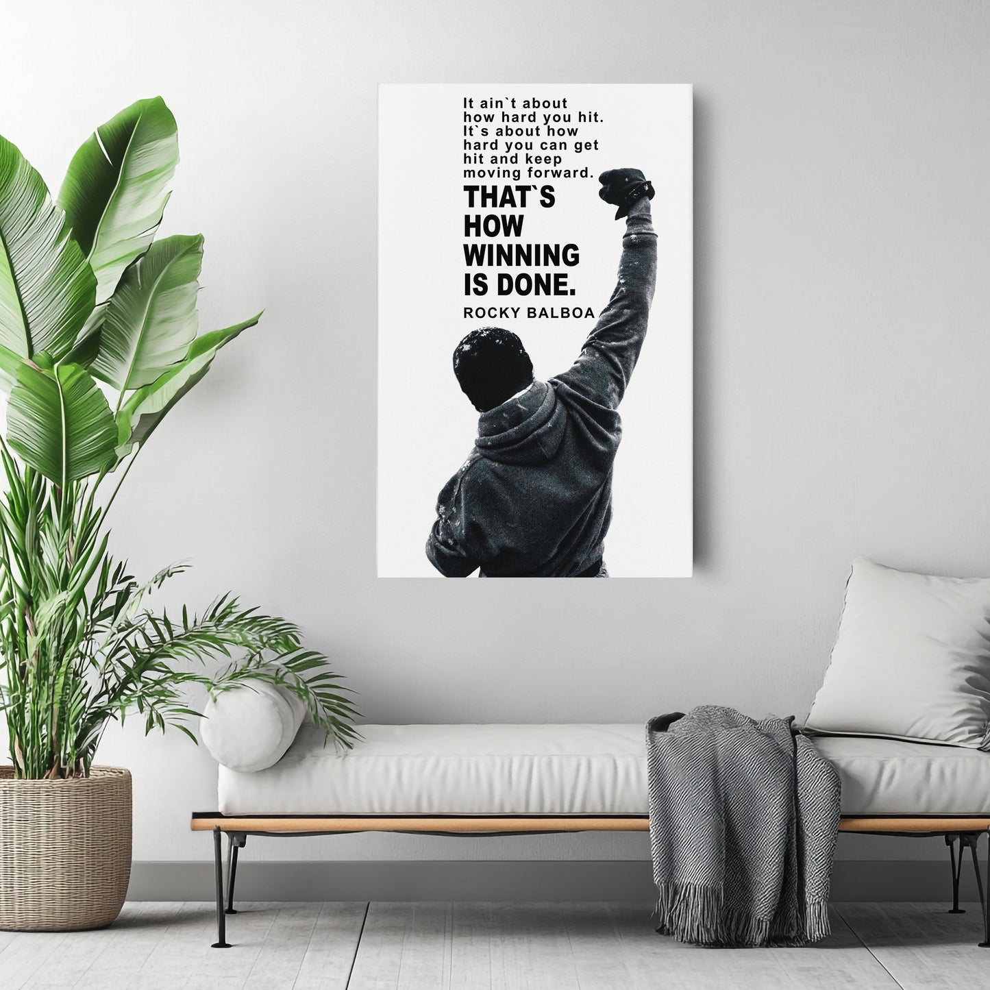 Rocky Balboa Motivational Quote Canvas Art - Inspirational Wall Decor