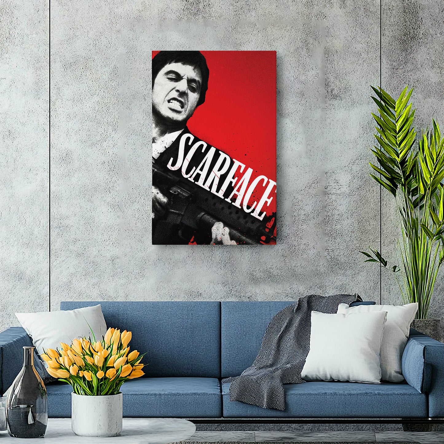 Scarface Movie Canvas Wall Art – Iconic Gangster Film Decor