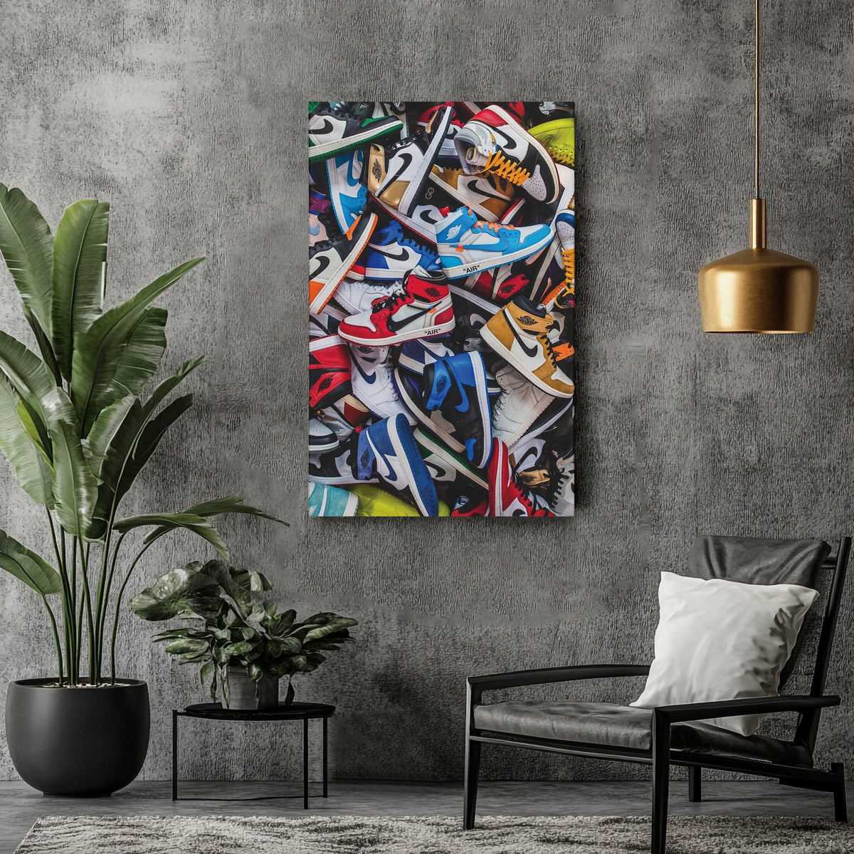 Air Jordan Sneakers Collection Canvas Wall Art Decor - Iconic Sports Sneaker Art