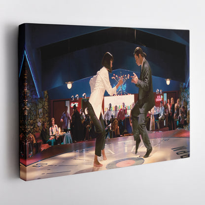 Pulp Fiction Dance Twist Canvas Wall Art – Iconic Movie Scene Decor