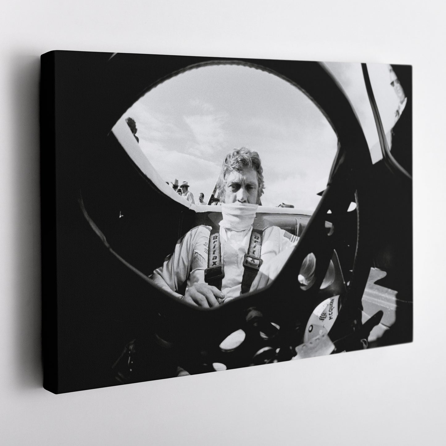Steve McQueen Black and White Poster – Canvas Wall Art Decor
