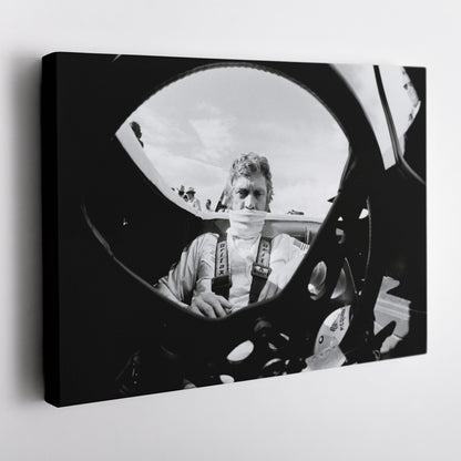 Steve McQueen Black and White Poster – Canvas Wall Art Decor