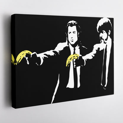 Pulp Fiction Banana Gun Canvas Wall Art – Iconic Movie Moment Decor